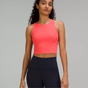 NWT Lululemon Size 10 Invigorate Train Tank Crop Bra PLBR Pale Raspberry Pink